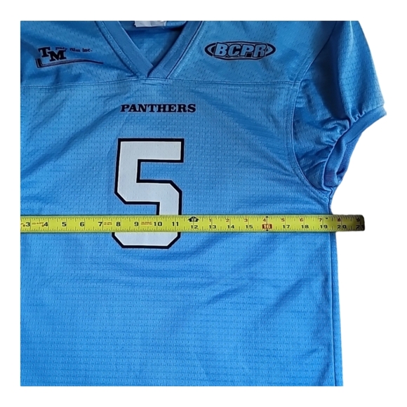 Teamwork Jersey Panthers 42-44 light blue #5 Curry polyester mesh sporty - Picture 3 of 8